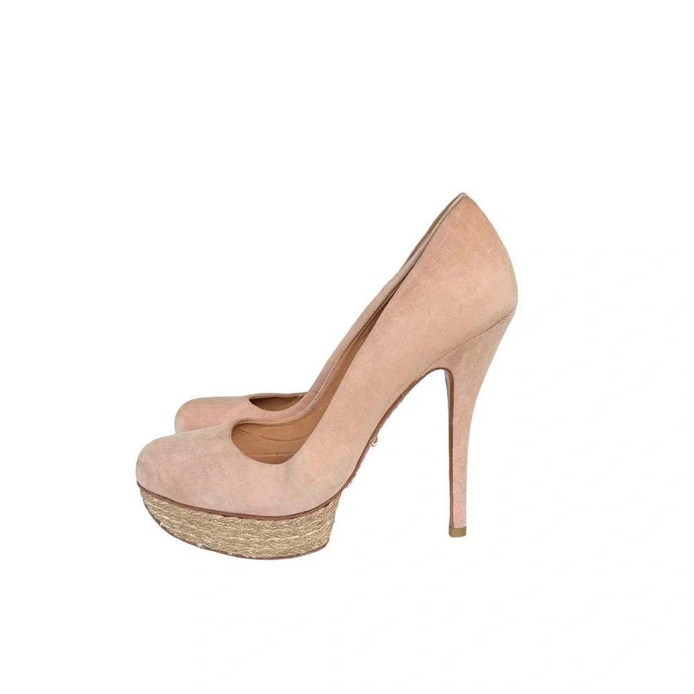 SCHUTZ Pumps Suede Leather Platform Heels
